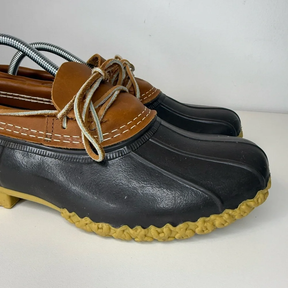 L.L. Bean Rubber Mocs Bean Boots Low Top Duck Shoe Rain Made in USA Mens 8 06009
